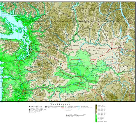Topographic Map Of Washington State