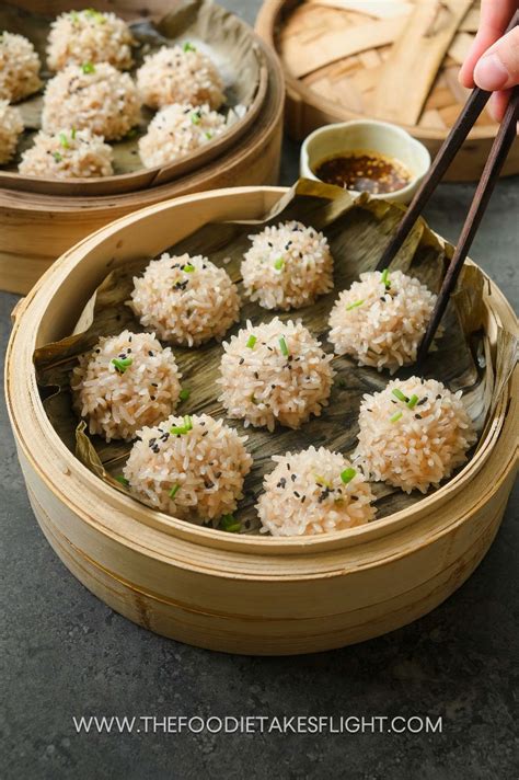 Pearl Balls or Chinese Sticky Rice Meatballs, 珍珠丸子 (Vegan) - The Foodie Takes Flight