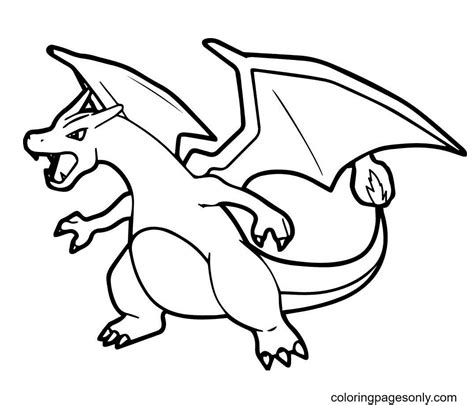 Charizard Fun Coloring Page - Free Printable Coloring Pages