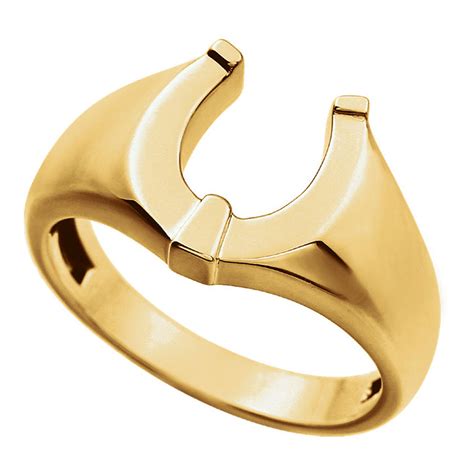 14 kt Yellow Gold Men's Horseshoe Ring