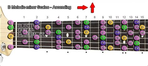 B Harmonic and Melodic minor Scales - Electric Guitar Manual