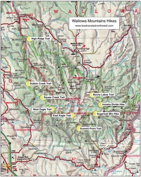 Eagle Cap Wilderness Trail Map | lupon.gov.ph