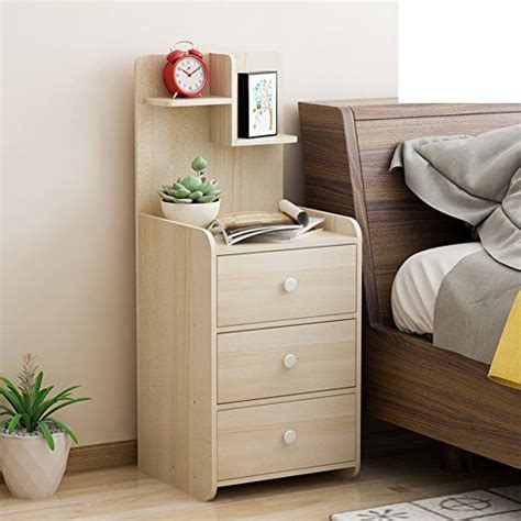 Hues 3 Drawer Bedside Cabinet with Top Shelf - Furwoodd