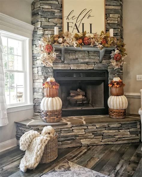 Fall Decor Trends For A Modern Living Room Of Your Dreams | Home fireplace, Fall home decor ...