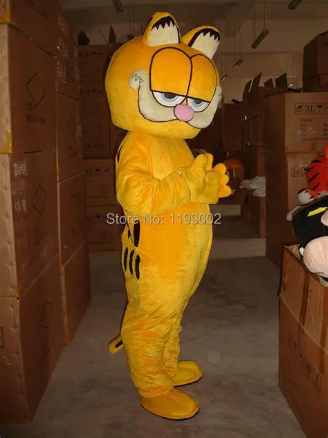 HOT Custom Products Plush Cartoon Character Costume mascot Garfield super lovely free shipping ...