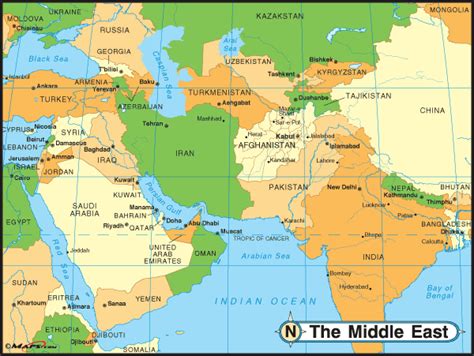 Middle East Political Map