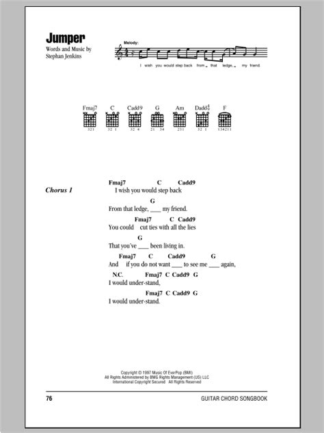 Jumper by Third Eye Blind - Guitar Chords/Lyrics - Guitar Instructor