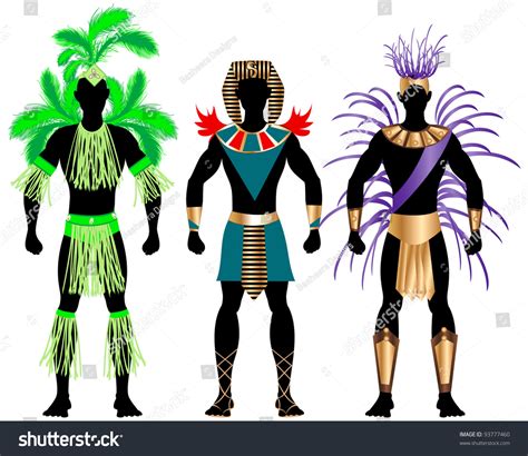 「Vector Illustration Three Male Costumes Festival」のベクター画像素材（ロイヤリティフリー） 93777460 | Shutterstock