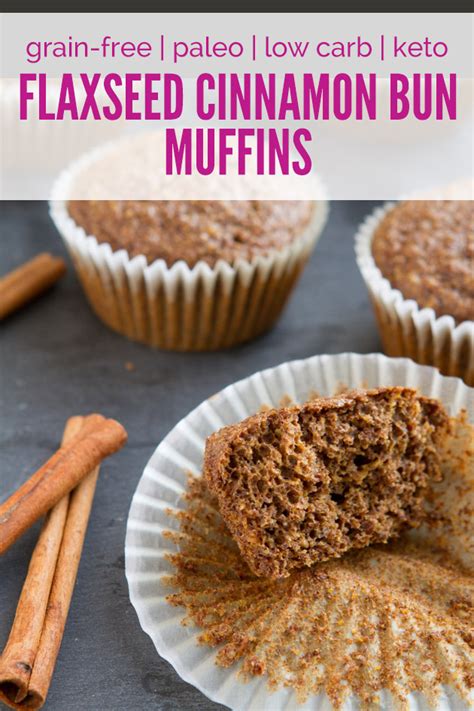 Keto Flaxseed Cinnamon Bun Muffins | Healthful Pursuit