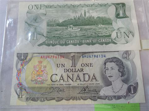 LAST ISSUE OF CANADIAN 1973 1 DOLLAR BILL AND 1986 2 DOLLAR BILLS - Big Valley Auction