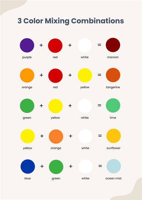 Color Mixing Chart Printable Pdf - Image to u