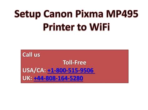 PPT - Setup Canon Pixma MP495 Printer to WiFi PowerPoint Presentation ...