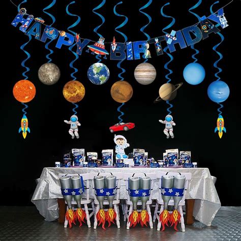 Buy Solar System Hanging Decoration(15Pack),Konsait Universe Space Happy Birthday Banner Outer ...