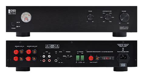 OSD Audio SMP250 Mono 250-Watt Subwoofer Rack Mountable Amplifier with High-Cut Filter 250 Watt ...