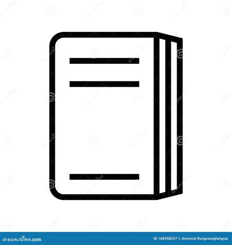 Closed Book Vector Illustration, Line Style Icon Stock Vector - Illustration of album, icon ...