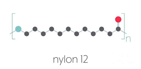 Nylon 12 Polymer Chemical Structure Photograph by Molekuul/science Photo Library