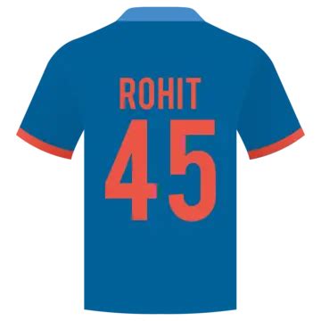 2023 World Cup Rohit Sharma Jersey Of India Cricket Team Back View ...