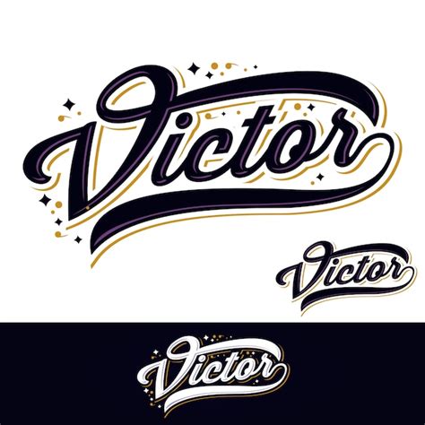 Victor lettering logo | Premium Vector