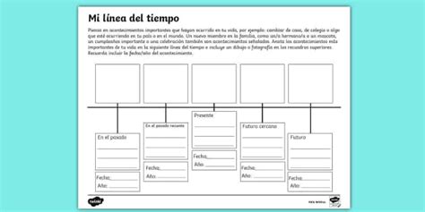 Ficha de actividad: Mi línea del tiempo (teacher made)