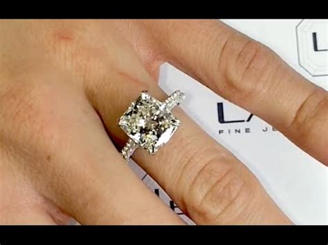 4 carat Cushion Cut Diamond Engagement Ring - YouTube