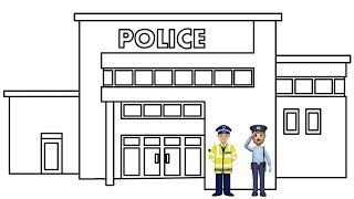 Police Station Drawing at PaintingValley.com | Explore collection of ...