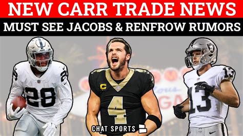 NEW Derek Carr Trade News + Las Vegas Raiders Rumors On Josh Jacobs & Vikings Want Hunter Renfrow?