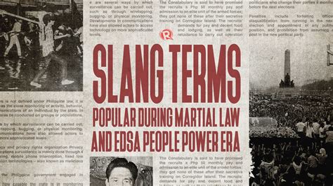 WATCH: Popular slang terms during Martial Law and EDSA People Power era