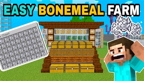 Minecraft Bone Meal Farm Schematic Easy 1.20 Bone Meal Farm