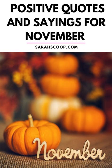 180+ Positive Quotes and Sayings for November | Sarah Scoop