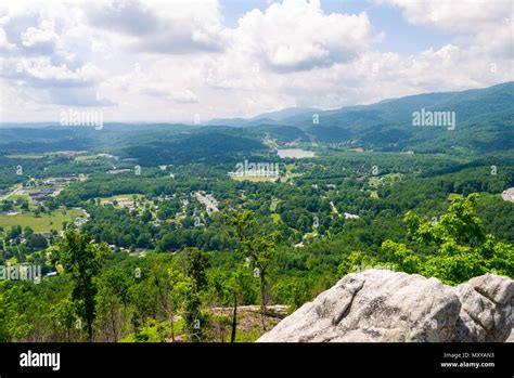 View of Caryville, Tennessee from the top of the ridge at Devil's Racetrack on the Cumberland ...