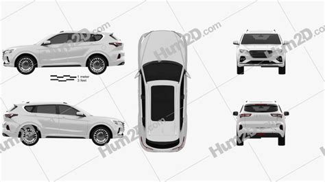 Jetour X70 2020 Blueprint in PNG - Download Vehicles Clip Art Images