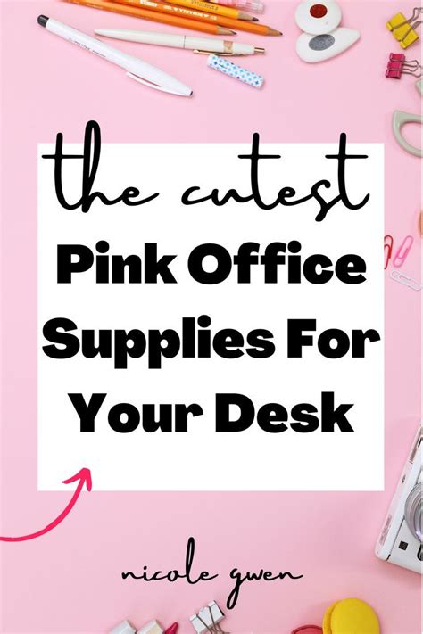 Super Cute Pink Desk Accessories | Pink desk, Pink desk accessories ...