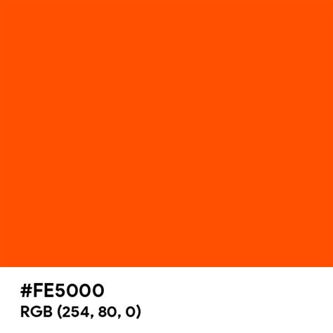 Orange (Pantone) color hex code is #FE5000