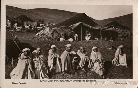 A Group of Berbers with their Tents in the Atlas Mountains Morocco ...