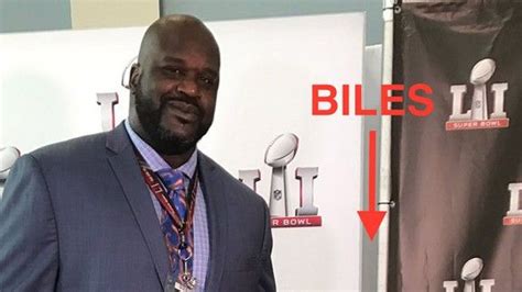 Simone Biles and Shaq standing side by side at Super Bowl is like a ...