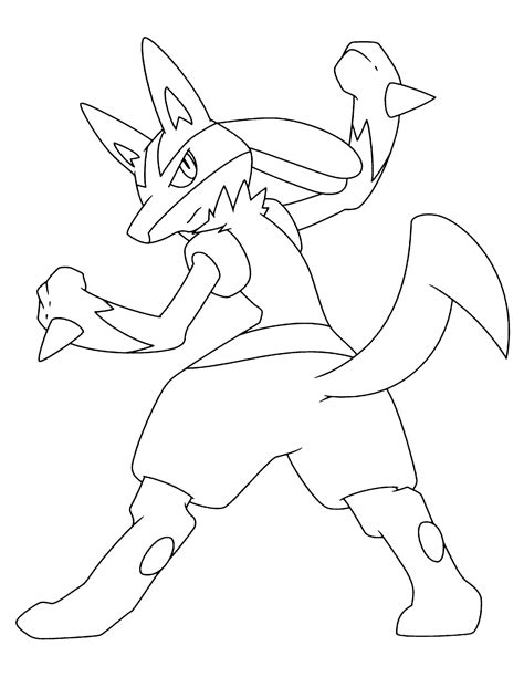 999 Coloring Pages Pokemon Lucario