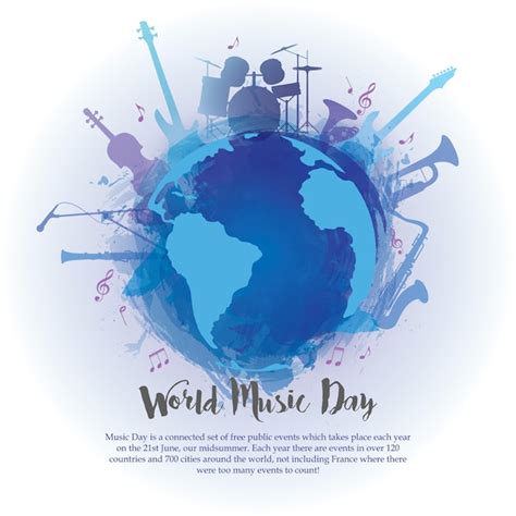 Premium Vector | World music day