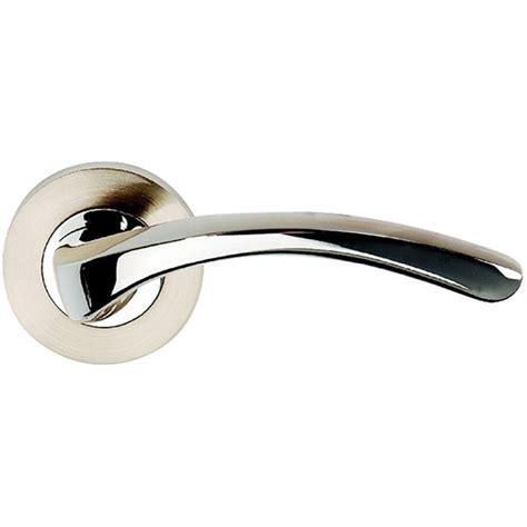 Arc Lever Door Handles Satin Nickel / Polished Chrome | Selco