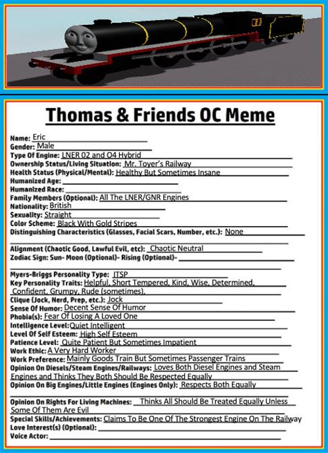 Thomas And Friends OC Meme : Eric (My OC) by AkifUmar on DeviantArt