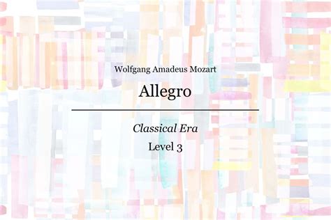 Mozart - Allegro - Piano Sheet Music