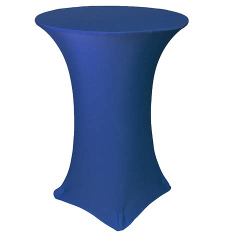 30 inch Highboy Cocktail Round Spandex Table Cover Royal Blue | Bridal Tablecloths