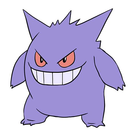 How to Draw Gengar from Pokémon- Really Easy Drawing Tutorial