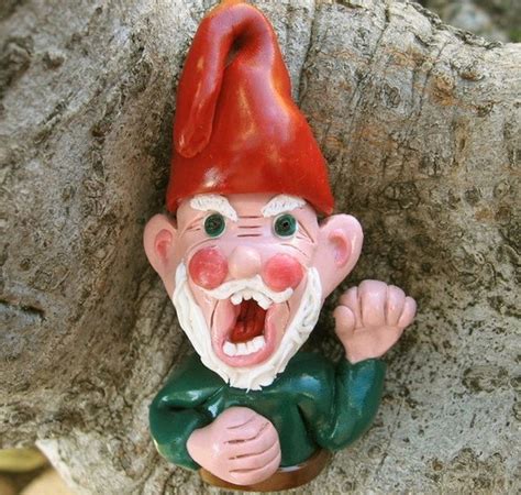 Angry Garden Gnome large sculpted magnet