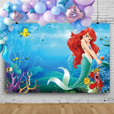 7X5FT Mermaid Backdrop Under the Sea Little Mermaid Fairy Tale | Etsy