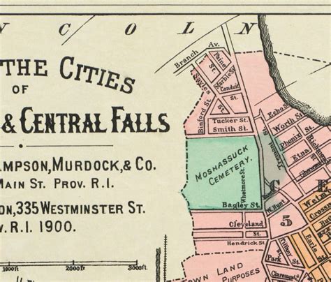 Central Falls Map Pawtucket Map Vintage Map Restored Old - Etsy