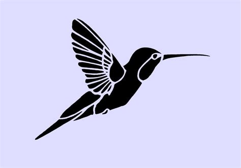 Hummingbird Stencil | Etsy | Bird stencil, Stencils, Bird silhouette