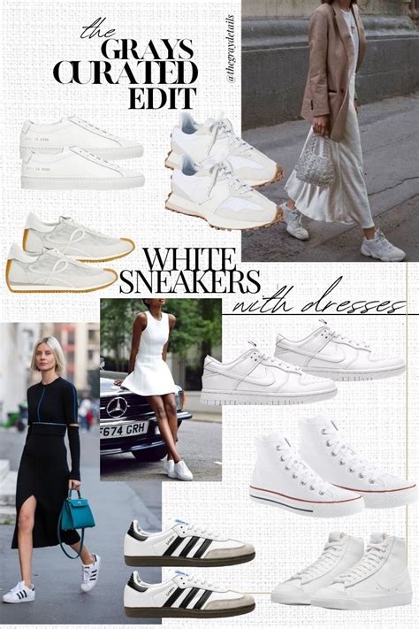 13 White Sneakers to Wear With Dresses - the gray details