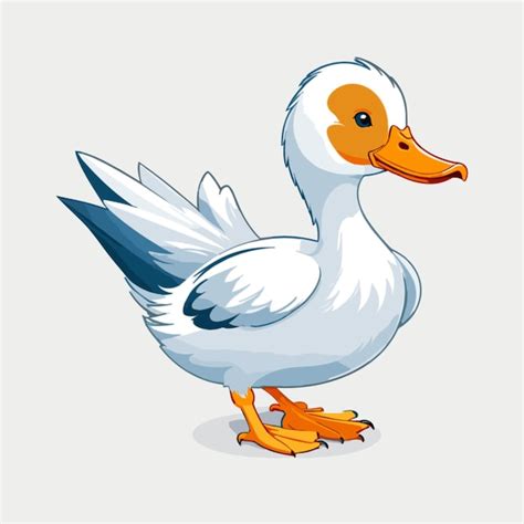 Premium Vector | Duck vector on white background