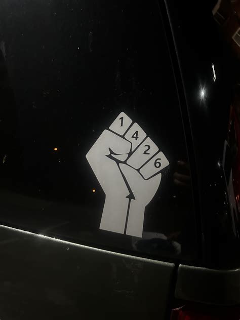 I know it’s a raised fist/ black power fist but I’ve never seen one with the numbers 1426 : r ...