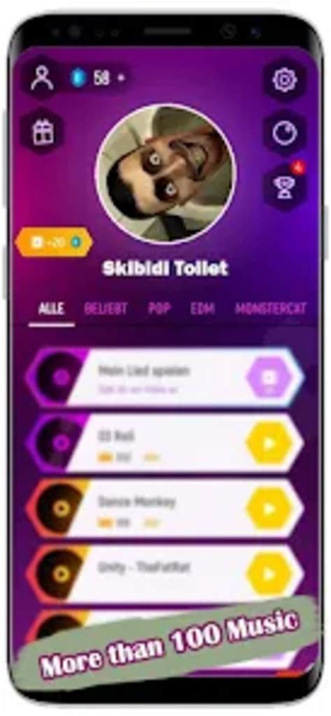 Skibidi Toilet Tiles Hop Piano لنظام Android - تنزيل